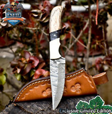 CSFIF Handmade Skinner Knife Twist Damascus Mixed Material Gift Rare picture