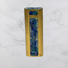Ignition Confirmed Cartier Mosaic Opal Gas Lighter Gold Plated Rare Japan [Used] picture