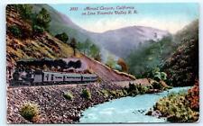 MERCED CANYON, CA California ~ YOSEMITE VALLEY RAILROAD Train 1911 Postcard picture