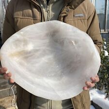 27lb Large Natural Clear Quartz Bowl Polished Crystal Mineral Container Healing picture