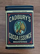 Vintage 1977 Cadbury's Cocoa Essence Vintage Metal Tin Box Hinged Lid picture