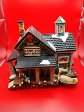 Dickens Collectables Towne Series Lands End Boathouse Village House Lighted 1998 picture