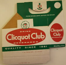 VINTAGE Clicquot club Beverages cardboard Six Pack Soda Carrier Original  picture