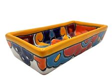 Talavera Candy Dish Rectangular Handmade Home Decor Kitchen Mexican Pottery 7.5” picture