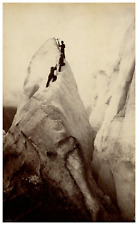 France, Mont Blanc, ascent of a Serac, Frith's Vintage Print, Ti picture