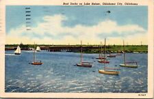 Postcard OK Oklahoma City - Boat Docks on Lake Hefner picture