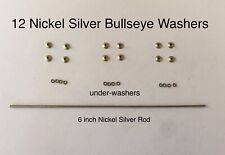 12 Nickel Silver Bullseye collars/washers/pins & Nickel Silver Rod picture