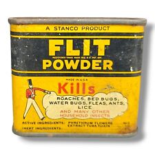 Vintage Flit Insect Household Powder Metal Tin Can 3/4 Oz Stanco Advertising T1 picture