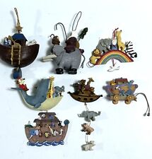 Vintage Christmas Noah’s Ark Ornaments Set of 7 Silvestri Hallmark Handmade picture