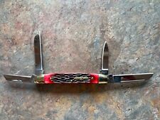 PRIDE CUTLERY Red Jigged Bone 4 Blade KC-6-BN-RD Pocket Knife NEW in Box picture