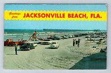 Jacksonville Beach FL-Florida, General Greetings Beach Area, Vintage Postcard picture
