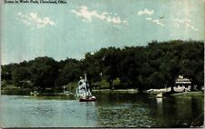 Vtg 1910's Wade Park Lake View Scene Cleveland Ohio OH Antique Postcard picture