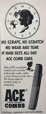 1957 Ace Combs PRINT AD 5.5” Smoother Rounder Lasts PROMO Vintage picture