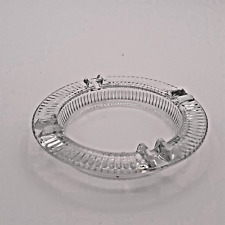 Vintage Clear Glass Round Ashtray 4.5