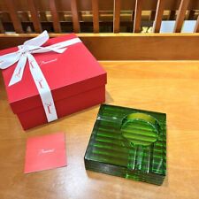 Baccarat Crystal Havana Cigar Ashtray New in Green Baccarat Box Set picture