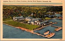 Annapolis MD Maryland US Naval Academy Hospital Aerial View Vintage Postcard picture
