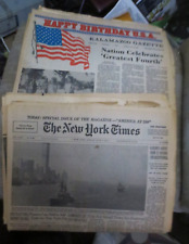 Vintage July 4 1976 Bicentennial Newspaper New York Times Kalamazoo Gazette picture