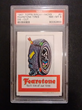 1967 Topps Wacky Packages FEARSTONE TIRES Die Cut #2, PSA 8 NM/Mint picture
