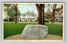 Lexington MA-Massachusetts, Line of the Minute Men Monument, Vintage Postcard picture