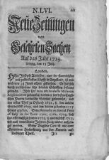Very Old and Rare Leipzig, Germany  Newspaper dated July 15,1 1719 picture