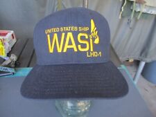 Vtg USS WASP, LHD-1 Amphib Assault Ship Blue Crew Deck Hat, Watch Cap picture