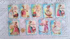 9~Easter~Vintage~Victorian~Marie Antoinette~Linen Cardstock~Gift~Hang~Tags picture