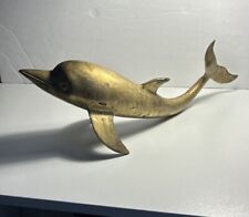 Vintage - Brass Dolphin - Large 19 inch - Statue - Sculpture picture