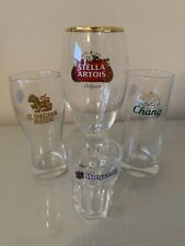 Stella Artois Hoegaarden Chang Singha beer glasses Pints Man Cave Collection picture