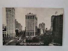 Postcard Detroit Michigan Woodward Ave & Washington Blvd David Whitney Building picture