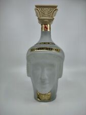 VTG  Greek OUZO Frosted Glass Liquor Bottle With God,/Goddess Bust . picture