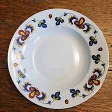 Vintage PORSGRUND Porcelain FARMER’S ROSE Rimmed Soup Plate Bowl picture