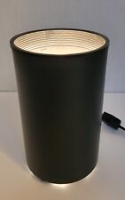 Vtg Black Postmodern Kovacs Sonneman Cylinder Can Lamp Space Age Metal Uplight picture