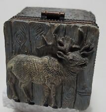 3D Elk Carved Resin Trinket Box  picture