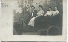 Vintage 1908 (Riverview)Chicago posed automobile postcard picture