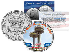 1964 New York WORLD'S FAIR 50th Anniv OBSERVATION TOWERS Coin JFK Half Dollar US picture