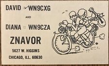 QSL Card - Chicago, Illinois USA - WN9CXG - 1970 - David Znavor picture