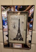 Paris Eiffel Tower Large Envelope Incased in glass framed with Mirror picture