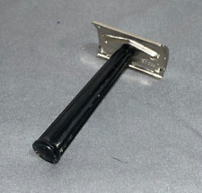 Vintage 1953 GILLETTE Y-1 TECH black plastic handle 3pc DE SAFETY RAZOR picture