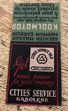 1930s-40s Cities Service Oils Koolmotor NY Matchbook Cover Get More Power For Yo picture