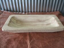 Carved Wooden Dough Bowl Primitive Wood Trencher Tray Rustic Home Decor 12