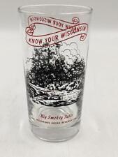 Vintage 1950's Know Your Wisconsin Drinking Glass Turk's Head / Big Smokey Falls picture