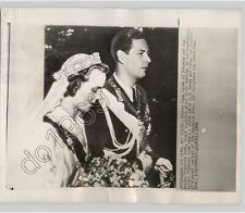 KING MIHAI of ROMANIA Marries PRINCESS ANNE in Athens GREECE 1948 Press Photo picture