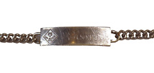 Vintage 1960s BSA Cub Scout ID Bracelet Nickel Silver 7