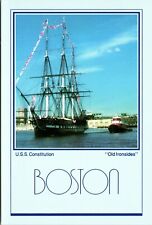 U.S.S. Constitution Boston, Ma Naval Ship Postcard Chrome Unposted A1394 picture