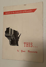1951 Bulletin of the University of Wisconsin Information Booklet UW-Madison 24p  picture