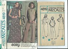 M 4819 sewing pattern 70's trendy DRESS in 2 lengths TOP PANTS SCARF sew size 14 picture