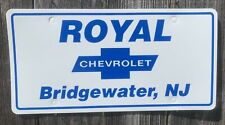ROYAL CHEVROLET DEALERSHIP LICENSE PLATE BRIDGEWATER, NEW JERSEY picture