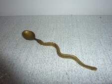 Unique Vintage Brass Figural Snake Spoon Demitasse 5.75
