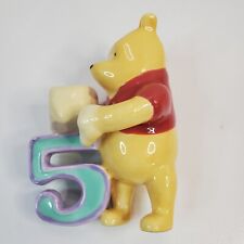 Classic Disney Winnie Pooh Ceramic Birthday Keepsake #5 Cake Topper Decor picture
