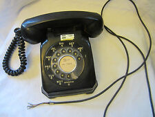 Vintage Black Plastic Rotary Telephone Desktop Hard Wired Stromberg Carlson  picture